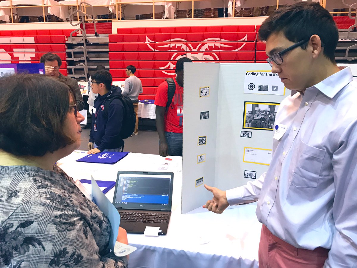 margojsouza's tweet photo. @MassDOT HWY Div. Engineers Marie Rose, Ann Sullivan and Erin Kinahan judging impressive HS โProject Lead The Wayโ STEM projects at the @MASS_STEMHub Student Showcase #engineering #MassSTEMHub #STEM #MSHShowcase #PLTWMA https://t.co/g4J9gdKuSD