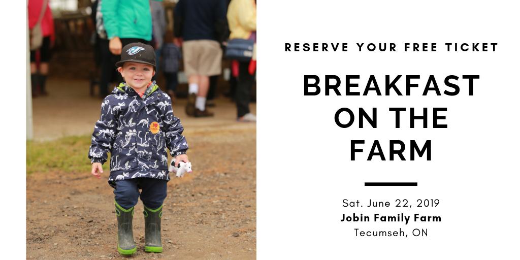 FarmFoodCareON's tweet photo. In case you missed the announcement- Tickets are now live for Breakfast on the Farm taking place June 22 in #Tecumseh ON! Reserve your FREE tickets today at https://t.co/T2nLhMkVxB https://t.co/Atbv0o37Kp