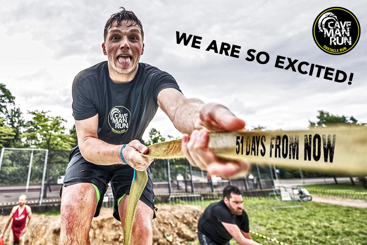 Ohyeahh! Nog maar 51 dagen! Wij hebben er zin in! Meedoen? Inschrijven kan via onze website. #cavemanrun #obstaclerun #valkenburg