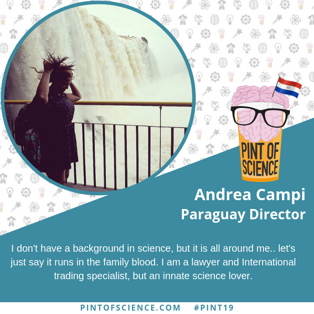 pintsworld's tweet photo. Let's stay in Paraguay for your daily dose of #pint19 directors!
Meet Andrea Campi, our Paraguay @pintofsciencePY codirector!
Hi Andrea👋
All the #Pint19Directors can be found here https://t.co/Ki7F2yAWSO https://t.co/K0N1Ja4P0e