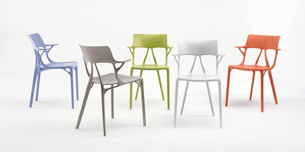 AutodeskFrance's tweet image. #Starck nous parle de la chaise A.I, le fruit de sa collaboration avec #Kartell et #AutodeskResearch #Design autode.sk/2vB363D