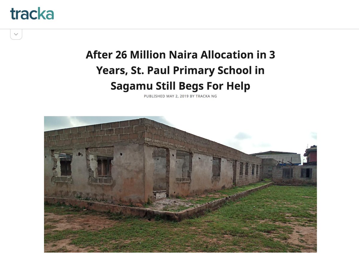 TrackaNG's tweet image. “It would have been better if our school was left untouched instead of adding to our predicament by dismantling the classrooms we have been managing for years. Since the purported renovation was stopped, the situation has been far worse,” a teacher said.

tracka.ng/impact/2019/05…