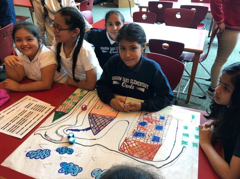 library_soe's tweet image. 4th grade coding with Ozbots!  @library_soe