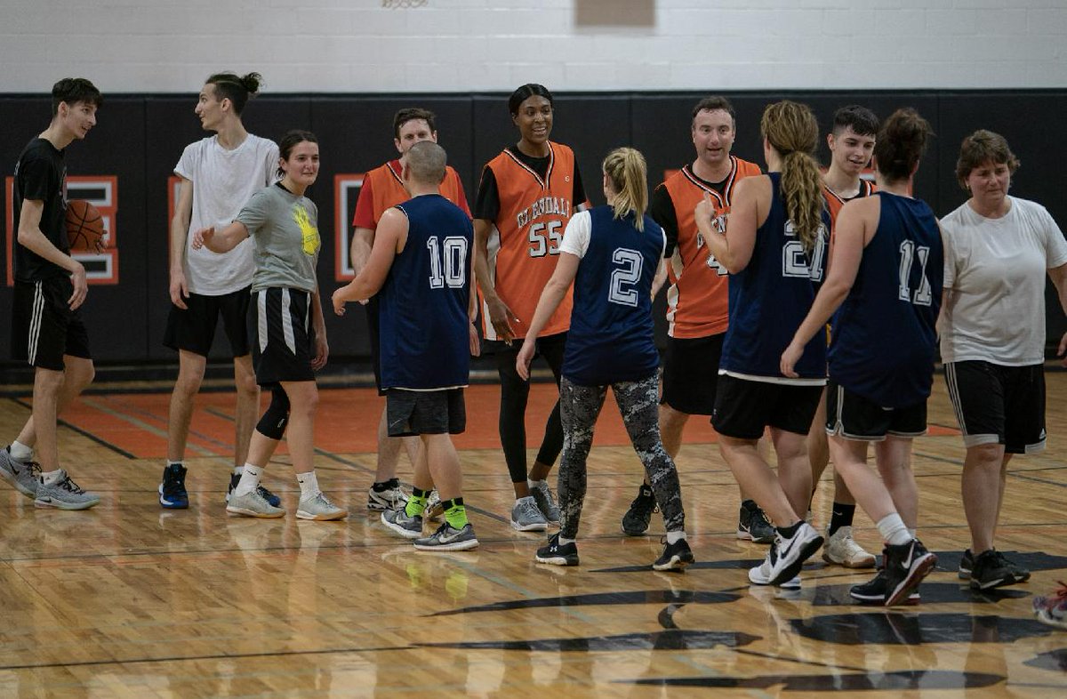 Members of <a href="/HamiltonPolice/">Hamilton Police</a> including our own <a href="/HPSAuxiliary/">HPS Auxiliary & Volunteer</a> enjoyed a fun #ProAction game of basketball at Glendale High School for #charity #community #HamOnt