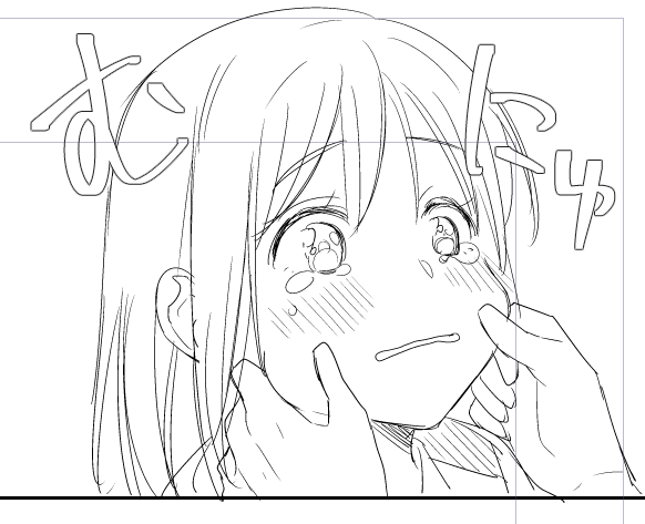 原稿のラフなんだけど最高にかわいい花ちゃん描けたから見て 