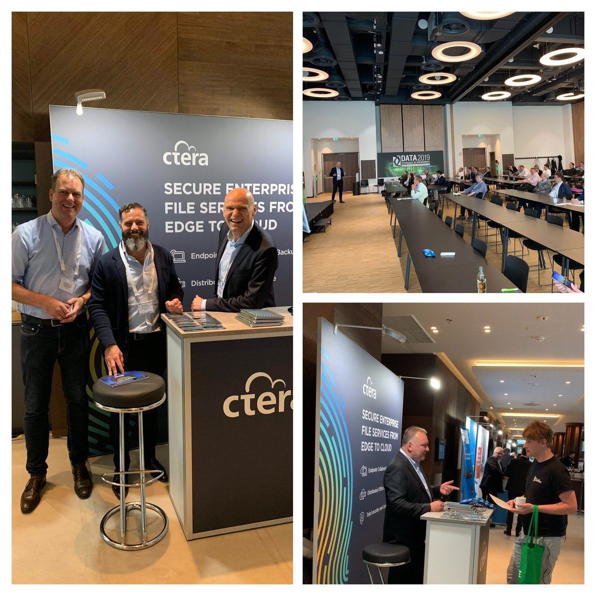 CTERA's tweet photo. Team is looking great at Data and Storage 2019 today in Munich! Ping us for the VIP code when registering to the final event next week in Cologne  https://t.co/wMbNKqy6Ir #datatechcon #cloudtransformation #edgetocloud https://t.co/wMbNKqy6Ir @GHansbuer https://t.co/moSTh288ty