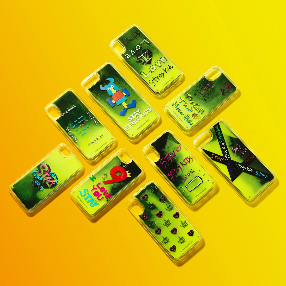 Finding SKZ X MYCT> Stray Kid's neon sand phone cases&O-pop