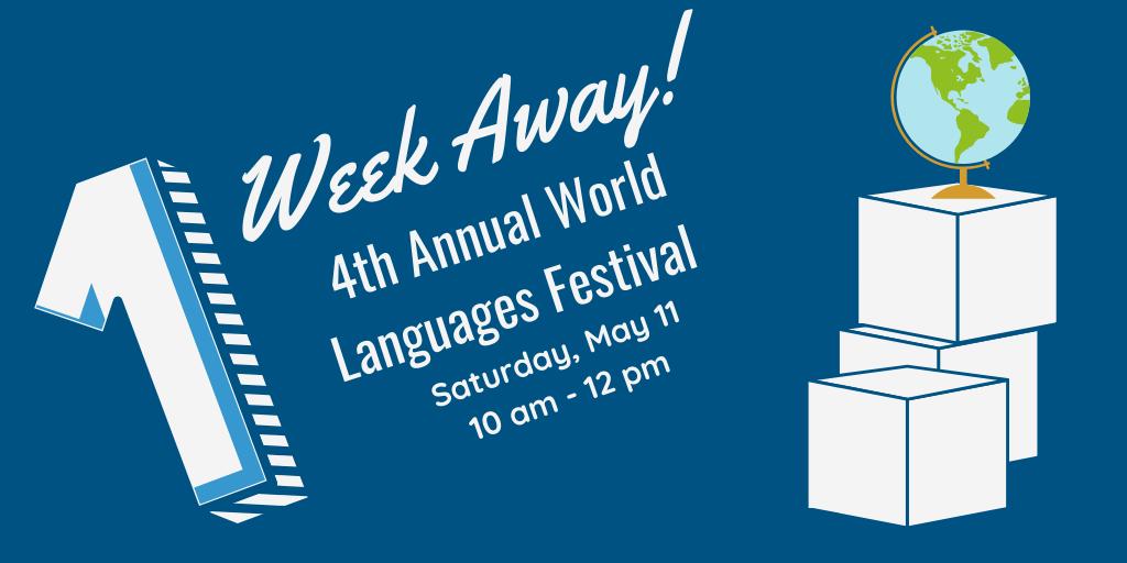 dcps_WorldLang's tweet photo. The DCPS World Language Festival is just ONE WEEK away. To enjoy language activities, food tastings, performances, and much more register here: https://t.co/ZonFeyZizv @CWHarrisES @VanNessDCPS @dcpublicschools @DCGlobalEd @DCPSElementary #buildingglobalcitizens #dcgoesglobal https://t.co/2fQ9EYaZPW