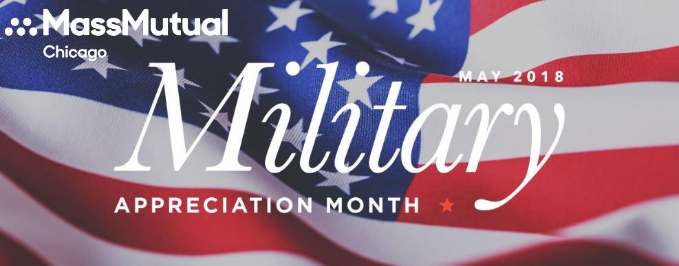 MassMutualChi's tweet photo. Happy Military Appreciation Month to all!
May, marked officially as Military Appreciation Month, is a special month for both those in and out of the military. #mmchi https://t.co/dscp70vj2h