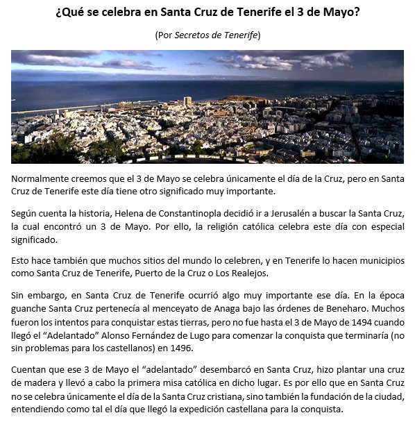 ¿Qué se celebra el 3 de Mayo en #SantaCruzdeTenerife? ¿Sólo el día de la cruz cristiana? #Tenerife #Canarias