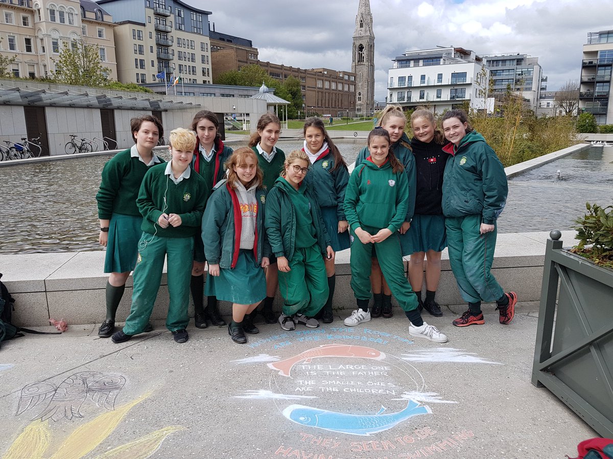 HCKLibrary's tweet photo. To celebrate Poetry Day Ireland twelve TY students travelled to the dlr LexIcon Library to ‘Commit a Poem to Pavement’.  As always, it was a great day out! A big thanks to @dlrLexIcon @dlr_libraries 
 for hosting us. #PoetryDayIRL https://t.co/GkdvFnlUfc