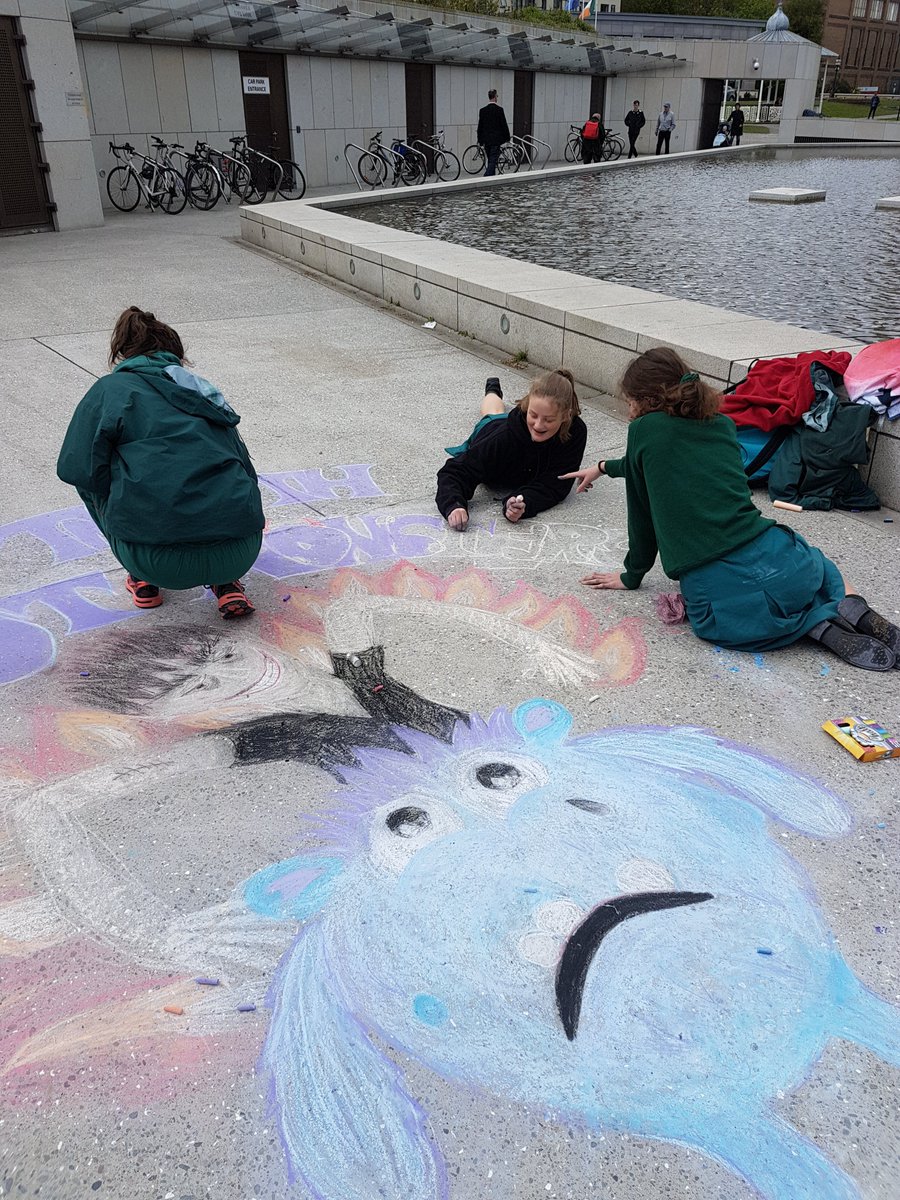 HCKLibrary's tweet photo. To celebrate Poetry Day Ireland twelve TY students travelled to the dlr LexIcon Library to ‘Commit a Poem to Pavement’.  As always, it was a great day out! A big thanks to @dlrLexIcon @dlr_libraries 
 for hosting us. #PoetryDayIRL https://t.co/GkdvFnlUfc