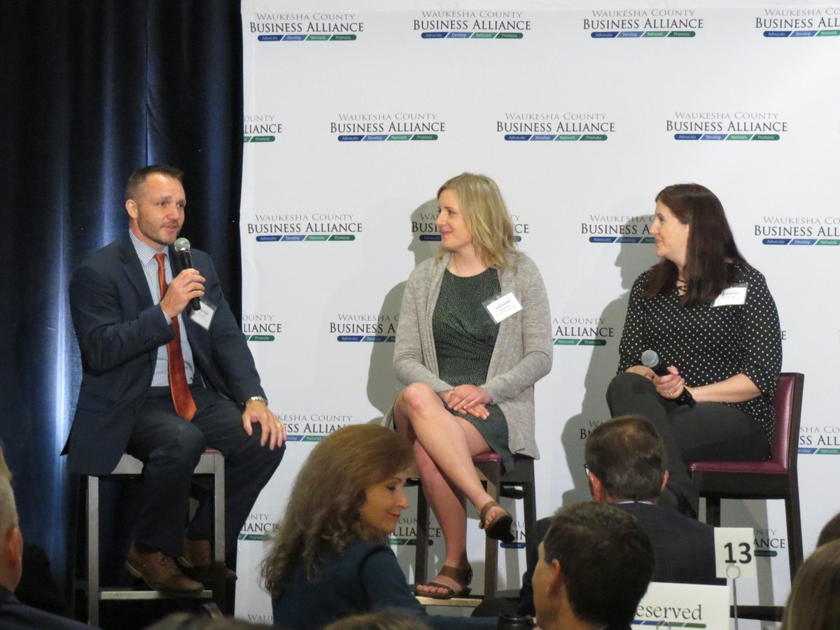 WCBizAlliance's tweet photo. 240 biz & ed leaders came to Bridging the Gap today to see how students learn about careers in middle school, high school & beyond @MertonCSD @TriNorthBuilder @michaelcady @AdrianaPlach @PewaukeeSD @MarkMone @UWM @Pio_Prez @carrollu @PresBetzig @WCTC @InproCorp #wcbizedpartner https://t.co/G0XDFeKFlv