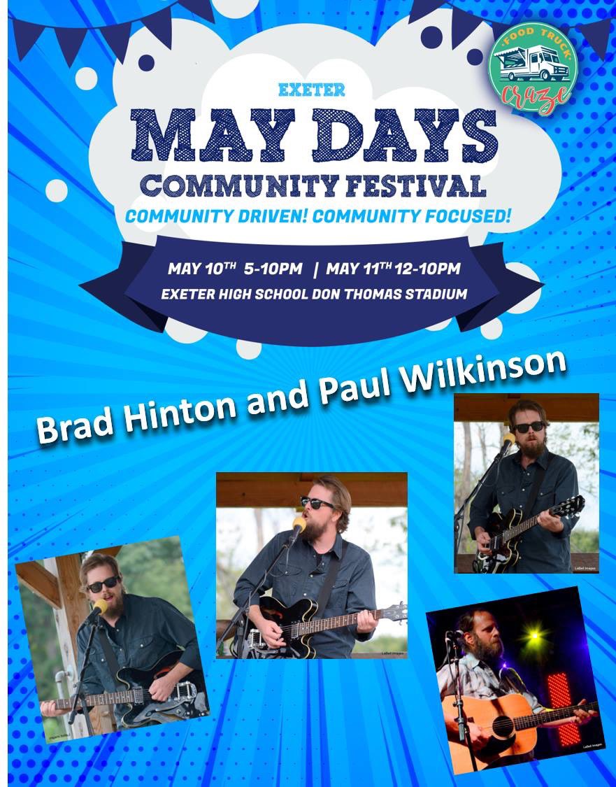 exetermaydays's tweet photo. Don't miss this musical duo! Two spectacular musicians Brad Hinton and Paul Wilkinson will rock the main stage for Exeter May Days on May 11th at 5:50pm! https://t.co/gLIVIXC03s