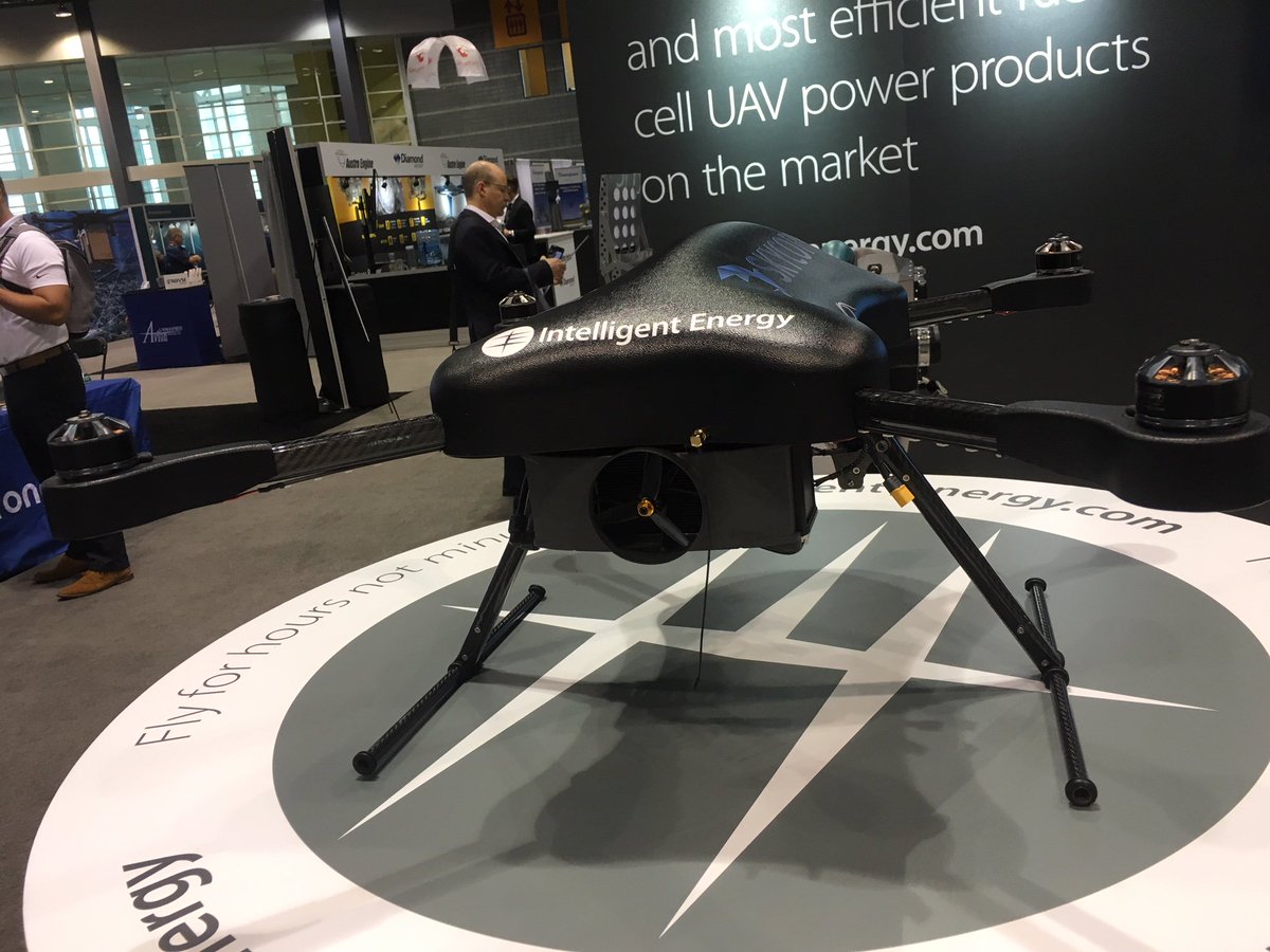 On the final day at @AUVSIshow drop by stand 3413 to talk to the <a href="/intellenergy/">Intelligent Energy</a> team and see how fuel cell power can greatly improve UAV flight time.  #fuelcells #hydrogen #AUVSI