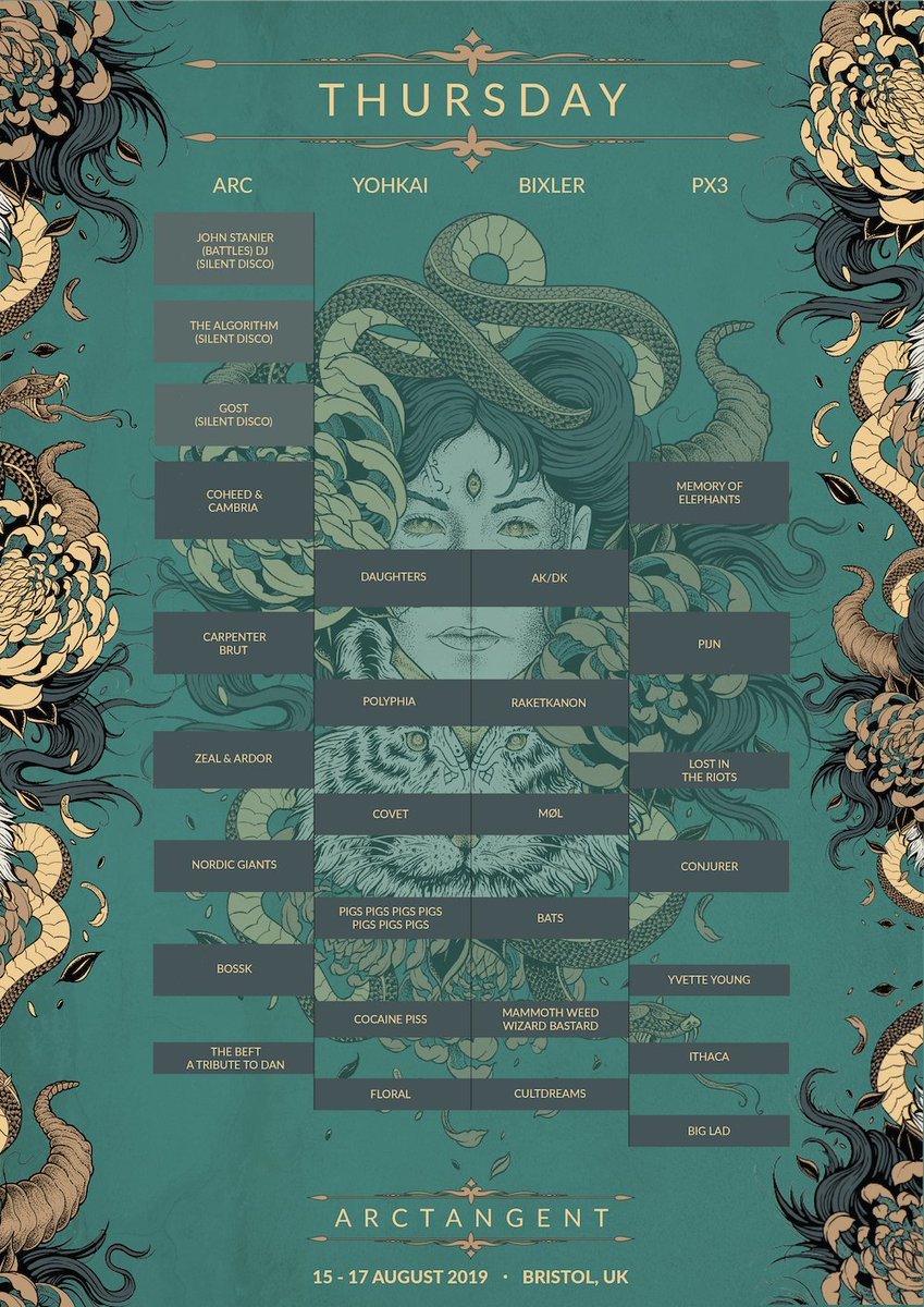 Here it is: our Clashfinder for Thursday night at ArcTanGent 2019!

It's pretty jam packed. Who are you most excited to see?