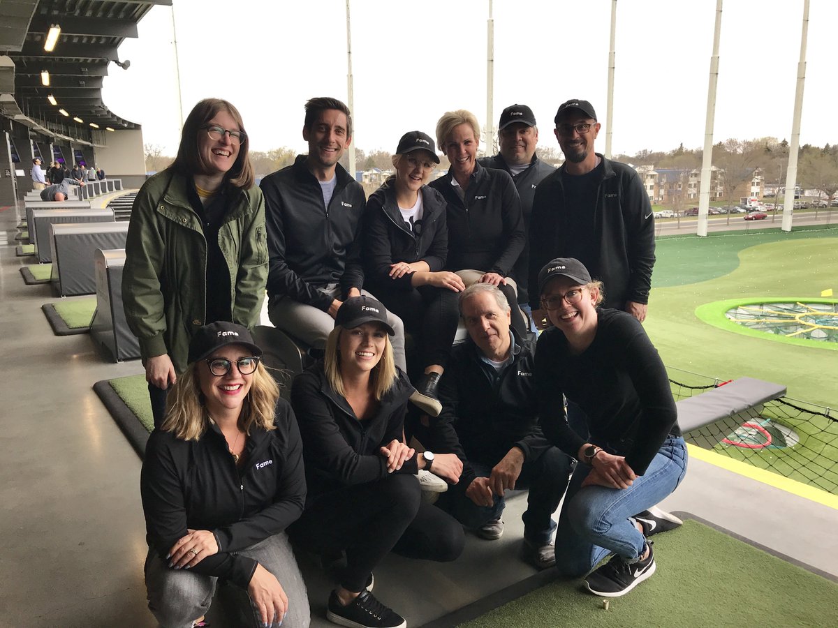Key learnings from yesterday’s Top Golf outing…Our golf apparel game: decent. Our actual golf game-game: dismal – with the exception of Lynne. (Showoff.)