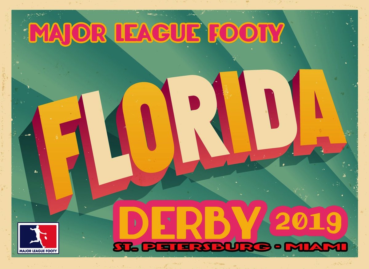 It's almost #floridaderby season! <a href="/stpeteswans/">St. Petersburg Swans</a> @majorsfooty <a href="/StarfishFC/">StarfishFC</a> <a href="/suncoastsuns/">Suncoast Suns</a> @tampabombers @floridalions1 @lakelandfooty <a href="/orlandokangas/">Orlando Kangas</a> #miamisaints #footy #aussierules