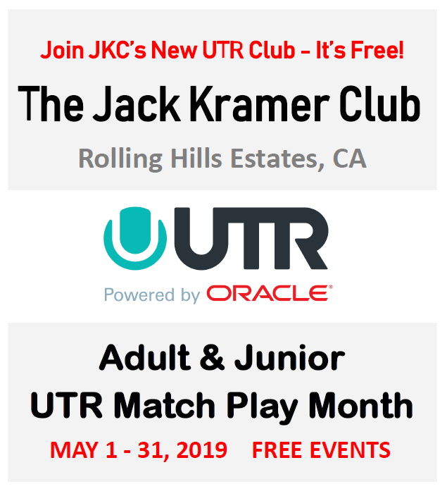 We are now a Verified UTR Club!
 Whether you are looking forward to playing your 1st tennis match or have years of tournament experience, we encourage you to create a UTR Account and join JKC's UTR Club - It's Free!