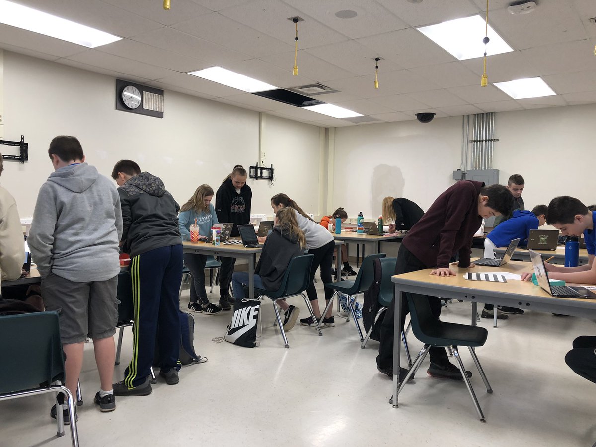 7th graders are excited to try and solve their kitchen safety digital breakout boxes!! #engaged #FACS @DriverMiddle