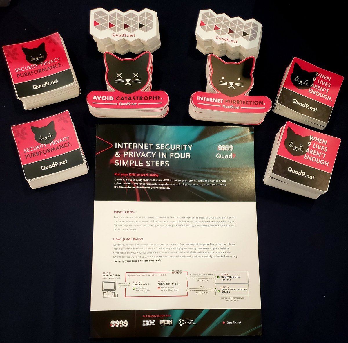 GlobalCyberAlln's tweet image. We still have plenty of GCA goodies at our booth, and the cat stickers have been a big hit this conference! Stop by to get yours! #IntegratedCyber #IACD_Automate #IACDautomate #iacd #automate #Cybersecurity #cyber #security