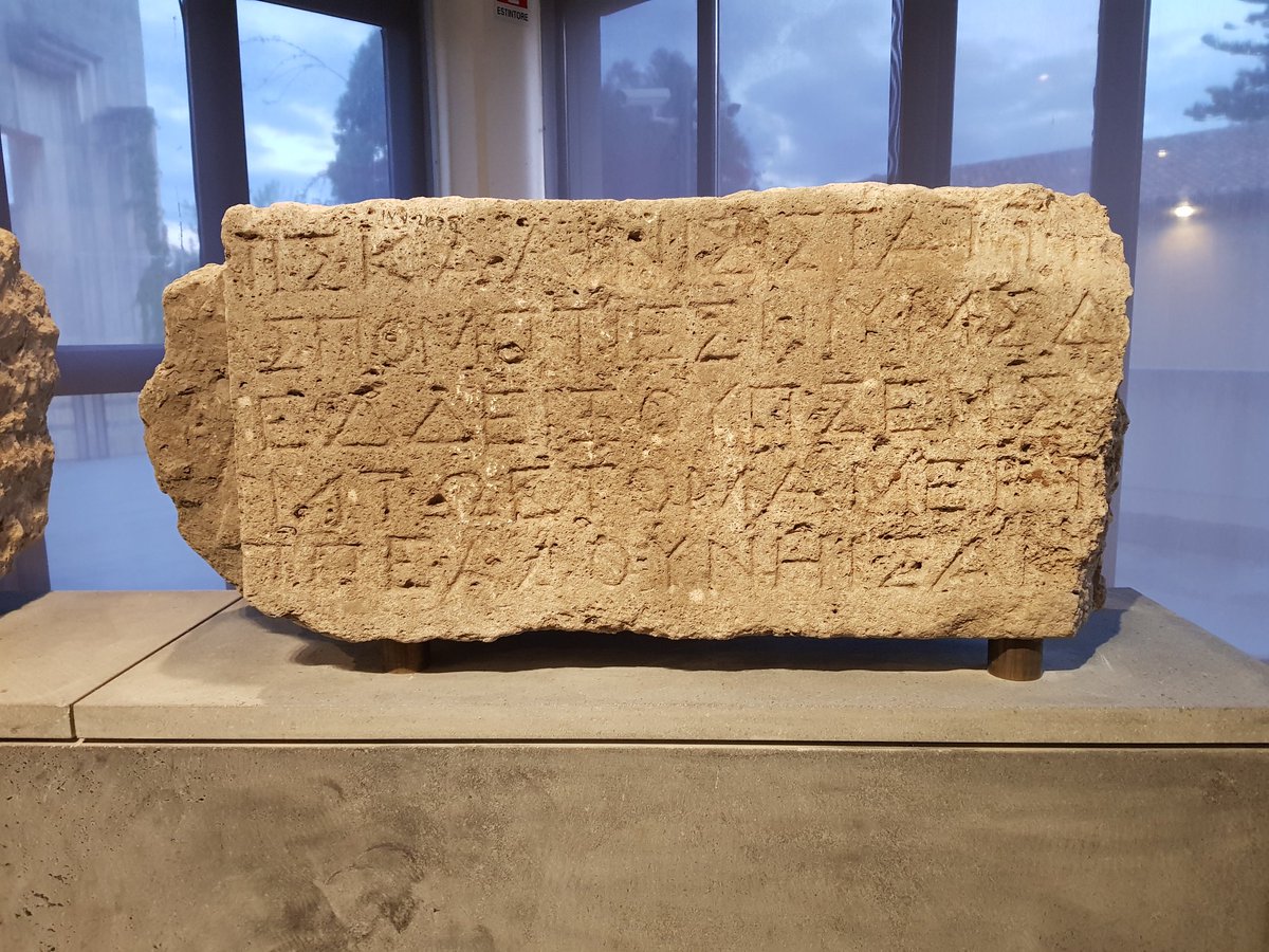 Sicilyepigraphy's tweet image. Monumental #Oscan inscriptions at #Messina #Sicilia from 3rd cent BCE Messana, home of the Mamertines @Katherine_McDon
