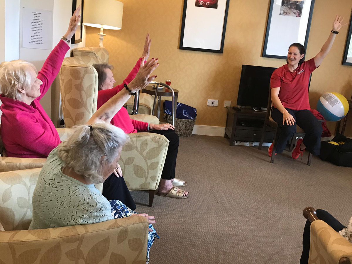MoorePlaceEsher's tweet photo. Another session of armchair exercises from this afternoon. #MoreExercise #ExerciseMadeFun #MoorePlace #Esher #SocialActivity #AnchorActive #AnchorHanover https://t.co/imLkganZVt