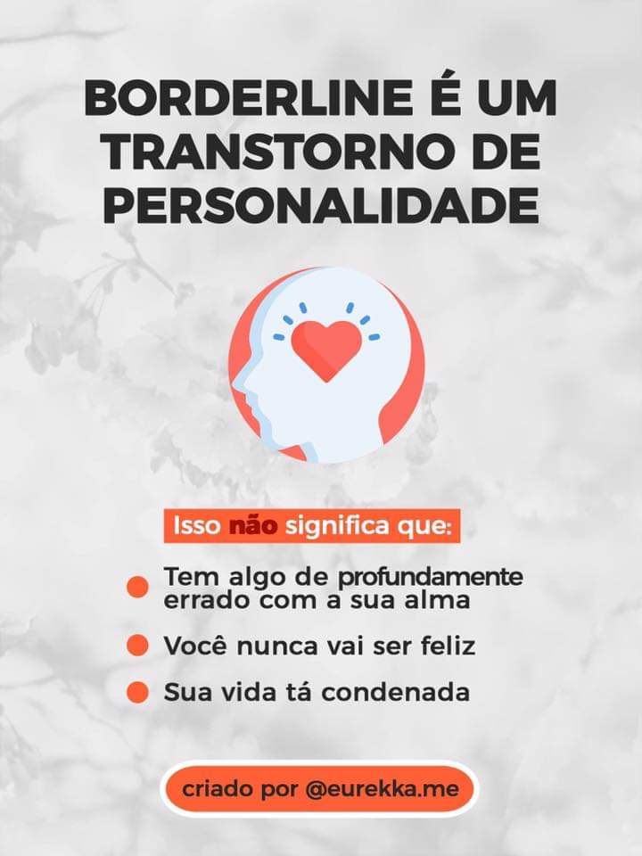 Liability on X: ATENÇÃO! Maio é o mês de conscientização do transtorno  limítrofe ou transtorno de personalidade borderline. A pouco mais de uma  semana, os borders passaram por ataques aqui no Twitter