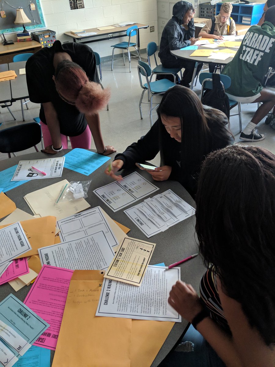 Session 1 EOC Flex Group: working with text structures in this Fornight escape room activity.