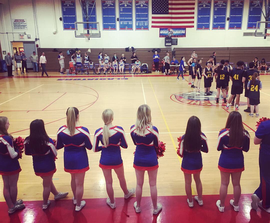 CheerGoshen's tweet photo. We had so much fun today putting our uniforms back on and cheering for Goshen’s own unified basketball team 🏀 we are so proud ❤️ https://t.co/cpkHpyPcsc
