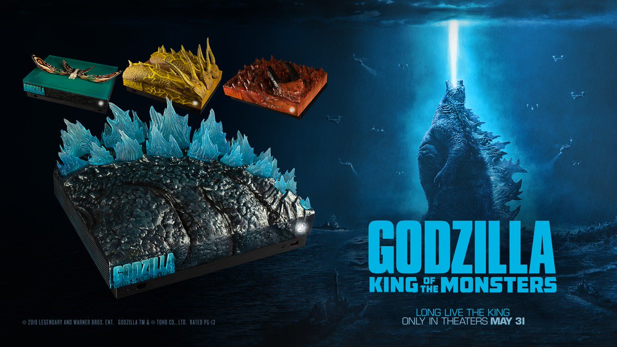 RT for a chance to be the King of Consoles with a custom Xbox One X and see #GodzillaMovie in theaters May 31! #GodzillaXboxSweepstakes NoPurchNec. Ends June 7. Rules: xbx.lv/2ZK2zdA