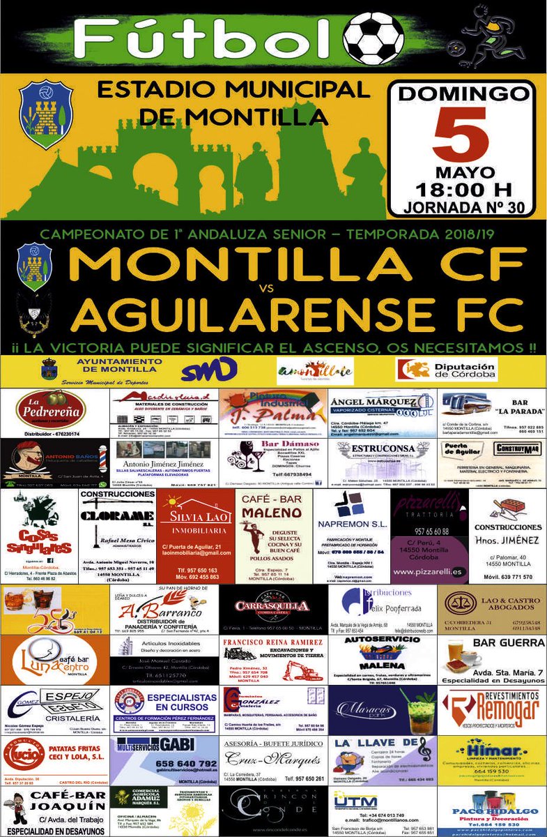 MontillaCF's tweet photo. ⚠️ATENCIÓN⚠️

👉🏼A partir de hoy jueves estan disponibles las entradas anticipadas en Muebles Antonio Leiva‼️

👉🏼Las primeras 50 entradas tienen de regalo una camiseta para el partido. 🎊🎉

👕 No te quedes sin la tuya corre a buscarla.🏃🏽‍♂️🏃🏽‍♀️ https://t.co/UQZX3IRuGR