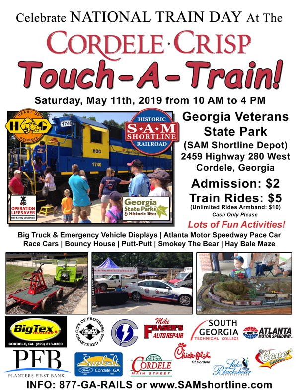 SAMShortline's tweet image. Come celebrate National #Train Day with @SAMShortline on May 11th #gastateparks @swganetwork  @ExploreGeorgia @SeeSumterCounty @GaStateParks