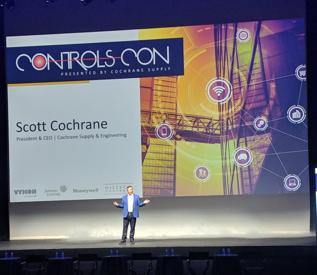 KimBrownCSE's tweet image. "Are you ready to be disrupted?" #ControlsCon 2019 keynote session is underway.