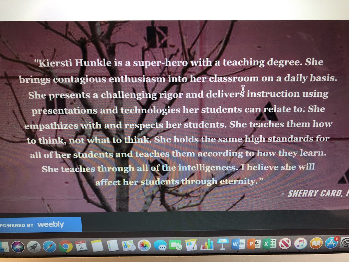 Little Kiersti Hunkle shout out from her induction coach. ❤️