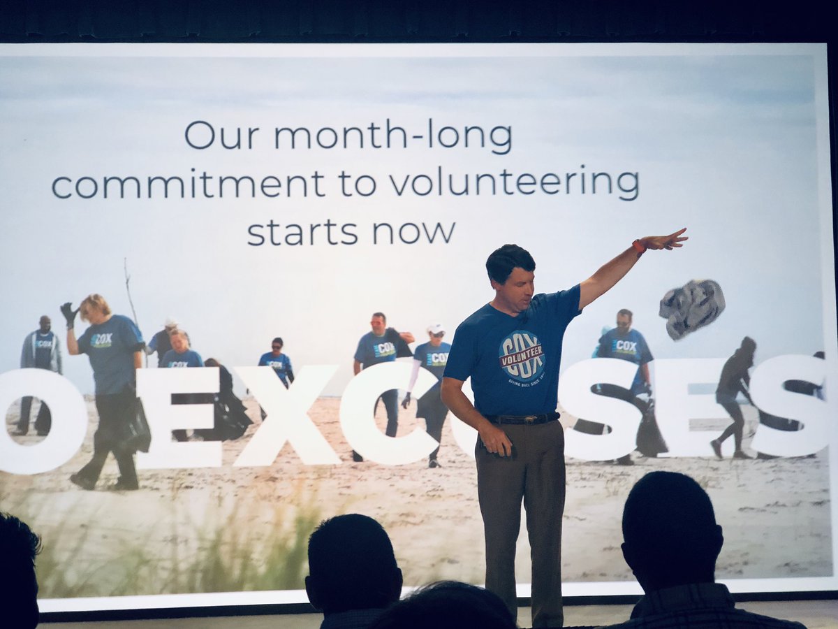 Drop the mic? Nah. We’re dropping the excuses &amp; going to work...in our communities. We just announced every <a href="/CoxEnterprises/">Cox Enterprises</a> employee has 16 paid hours for volunteer time. It’s about doing the right thing, always. #LifeAtCox