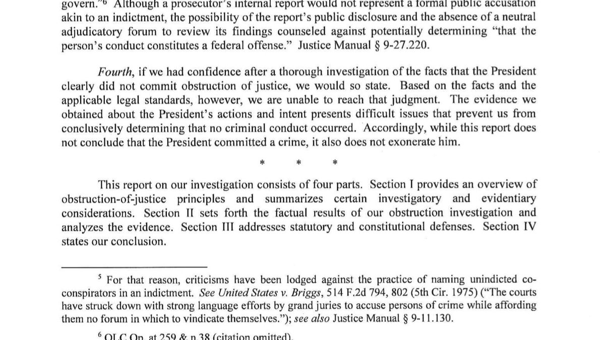 47. Vol. II starts off daunting: the president* is criminally investigated“If we had confidence..the president* clearly did not commit obstruction of justice, we would so state. Based on the facts..we are unable to reach that judgment”Perspective: Facts are not Trump’s friend