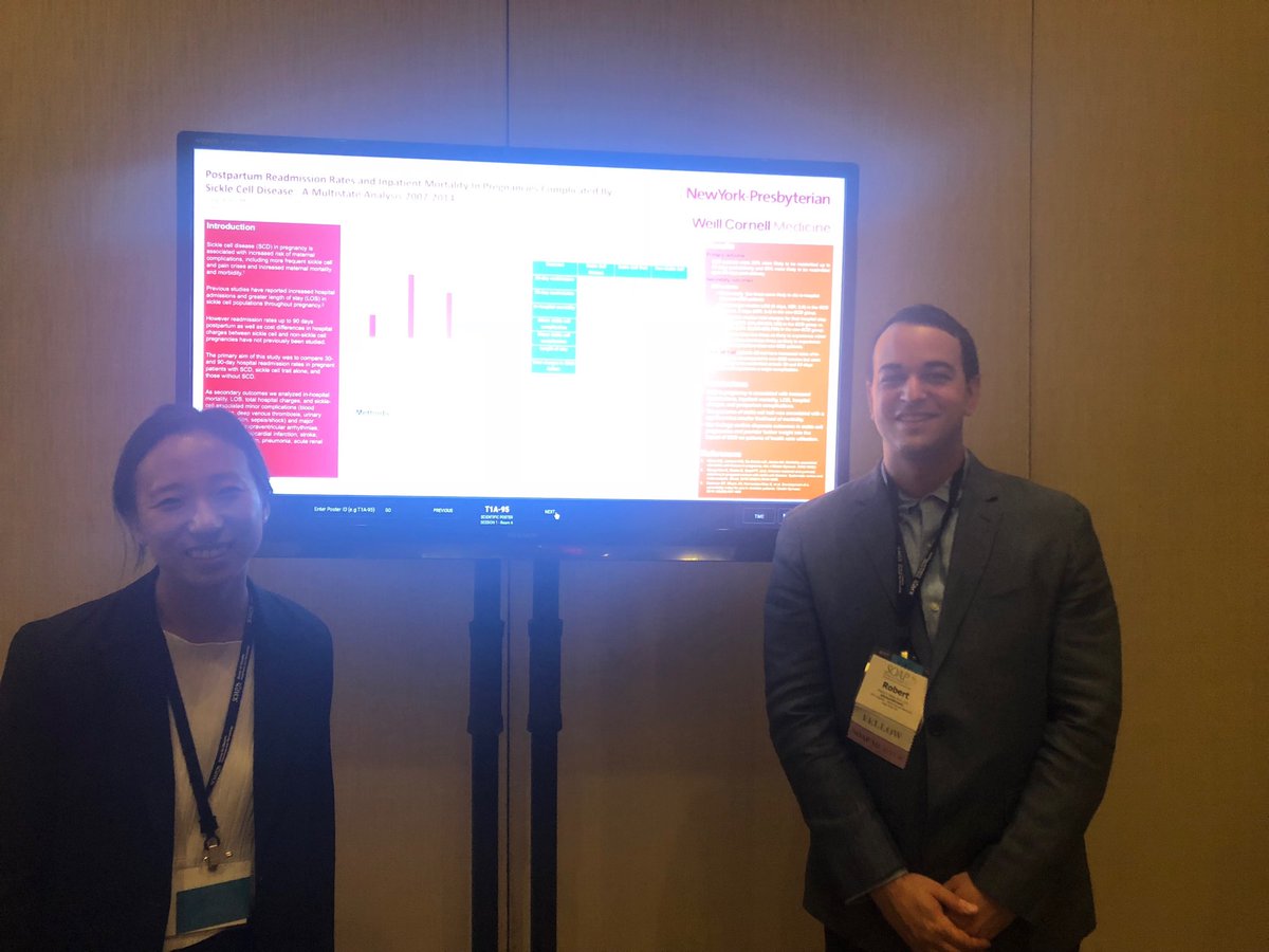 RobertWhiteMD's tweet image. Excellent presentation on sickle cell disease and post partum complications by Evelyn Bae at #soapAM2019. @SAbramovitzMD ⁦@aubergine⁩ @WCMAnesthesia⁩ ⁦⁦@SOAPHQ⁩