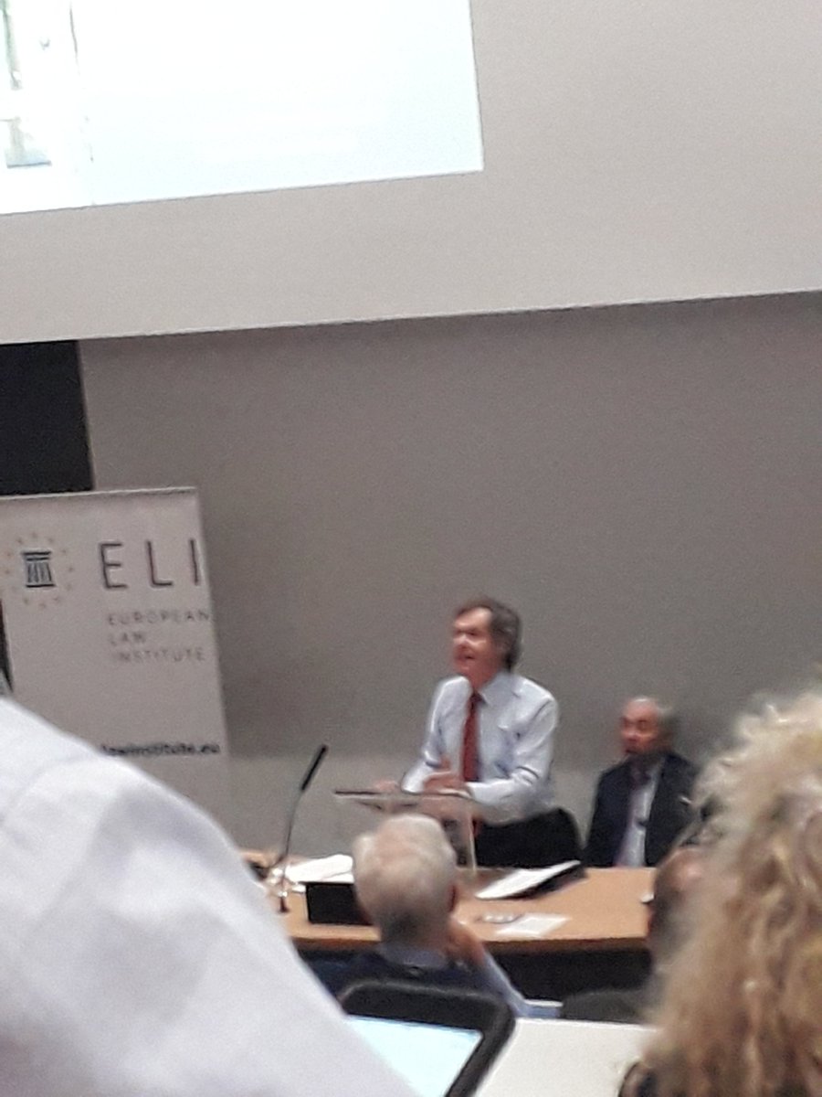 Mr Justice William McKechnie addressing the Irish Hub of the European Law Institute (ELI) at the Sutherland School of Law <a href="/UCDLawSchool/">UCD Sutherland School of Law</a>