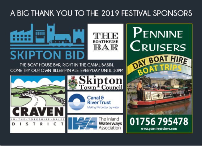 Waterwaysfest's tweet photo. @CRTBoating @CRTnotices Skipton Waterway Festival, this weekend! https://t.co/0axQzzhMdE