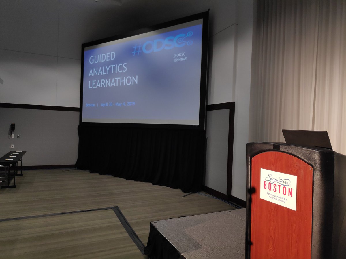 paolotamag's tweet image. #GuidedAnalytics #Learnathon about to start at #ODSCEast! Come and learn about @knime !