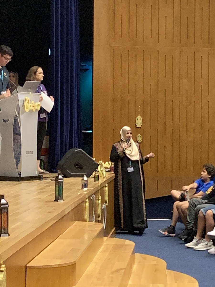 nohabish's tweet photo. Kicking off Ramadan Festivities with a beautiful MS Assembly ❤️ Starting with a fun Ramadan quiz, info and Q&A session #YearofTolerance #Ramadan #IslamicEd @gems_daa @GEMS_ME #RamadanFridge @KHDA https://t.co/nP85NaEO0h