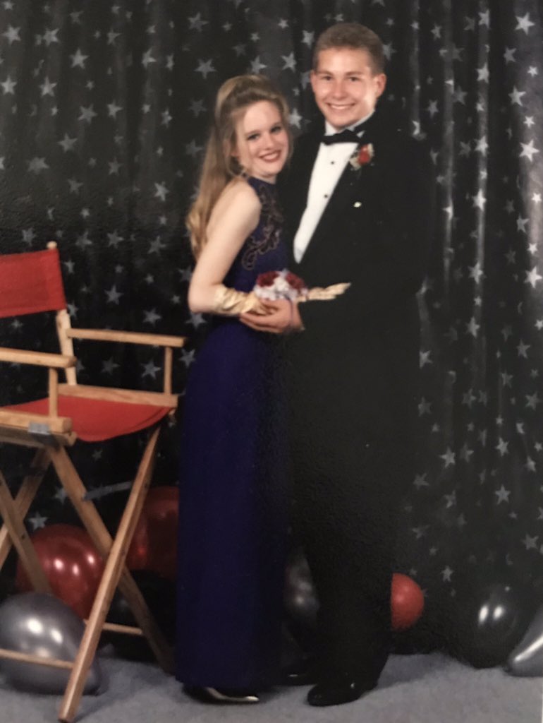 TaftAmbassadors's tweet photo. Check out @NISDTaft ‘s Mr. Halle all decked out for his high school prom! You can see more teachers in our Prom Throwback display by the front office! https://t.co/Rpam7fb970