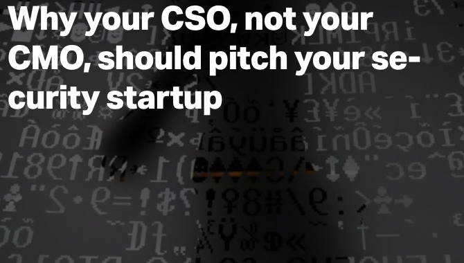 ISCEvents's tweet photo. .@TechCrunch has some food for thought about why #security startups, like those in our #emergingtechzone, might want to bring the #CSO to more investor meetings. Check it out: https://t.co/gXkhl8klxe https://t.co/aGWn4tB24e