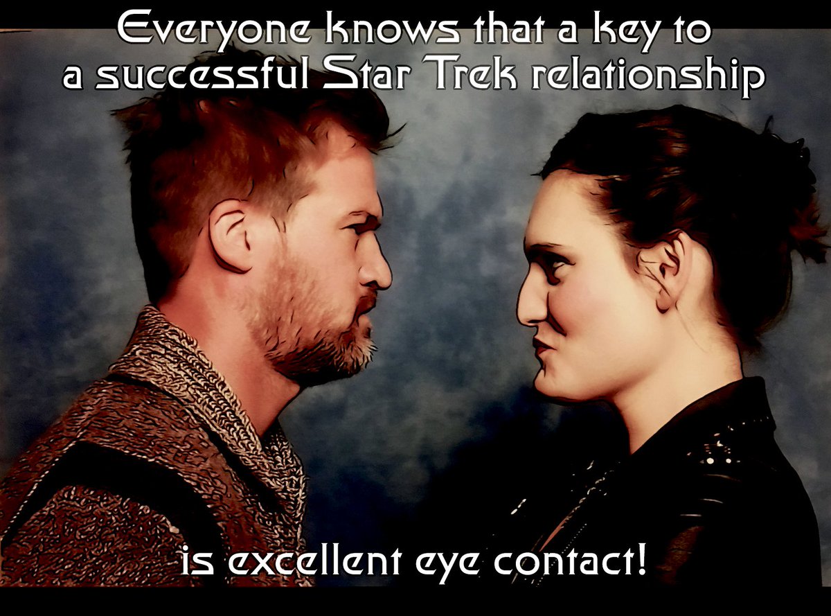 “Everyone knows that a key to a successful Star Trek relationship is excellent eye contact!” 😃👍 @MrKenMitchell @marythechief #StarTrekDiscovery #DiscoveryThursday #meme #FanArt