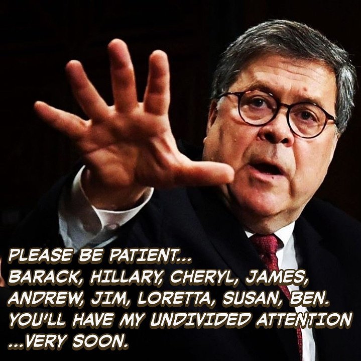 Powerwave20's tweet image. Please be patient...
#AGBarr
#Obamagate 
#Clintongate 
#DNCgate 
#FISAgate