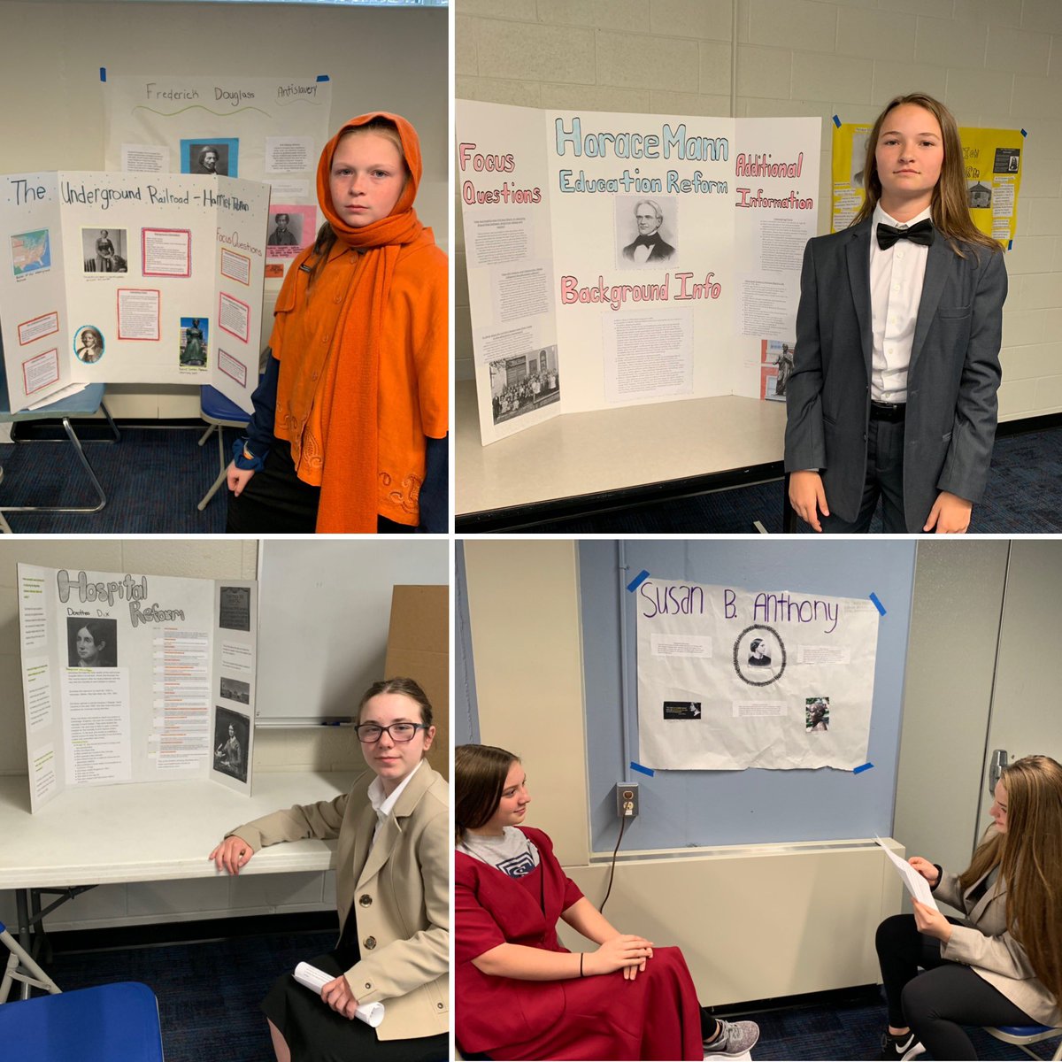 Mr_Beltran_NMS's tweet photo. So proud of studentsโ hard work on their Living Wax Museum projects this week. #bamsknights #Yes2TPS #sslap https://t.co/Vut9N3xUP0