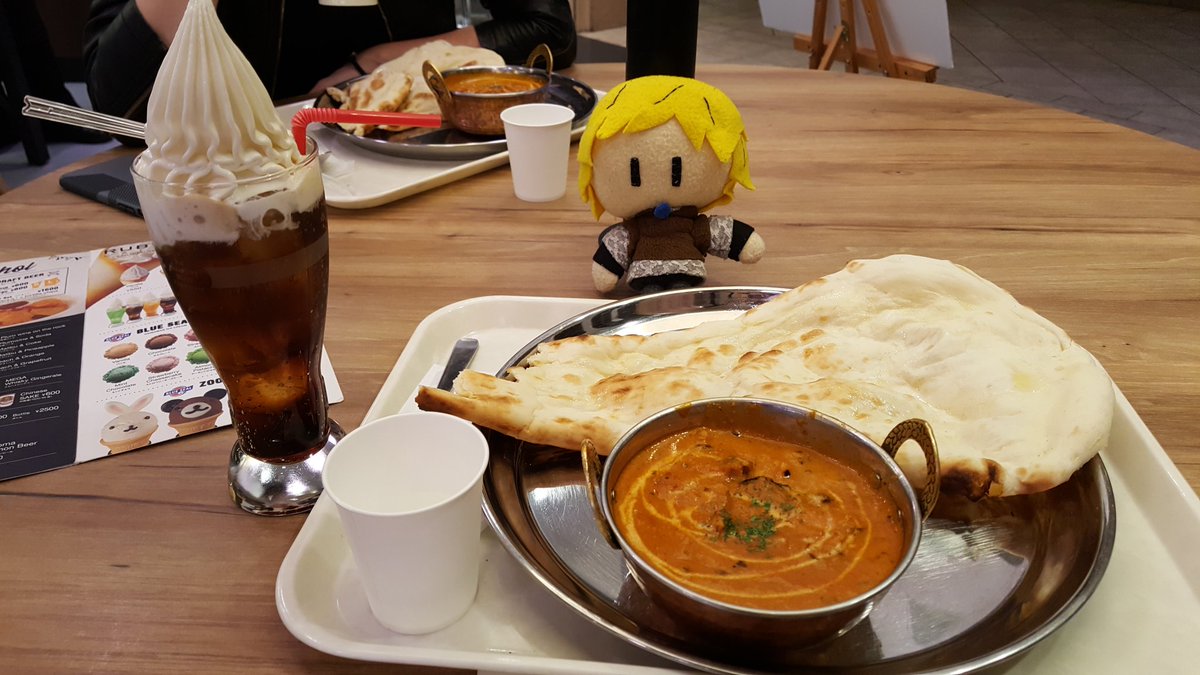  #GoldenAfternoonWeekcw food, heightsWe rode the Odaiba Ferris Wheel and got a view of the city from 400'!Then, thankfully, the nearby mall was open and we could get Indian curry and a-- float. Sure, Lauren..... And then we did a coin laundry trip at midnight, and now BED!