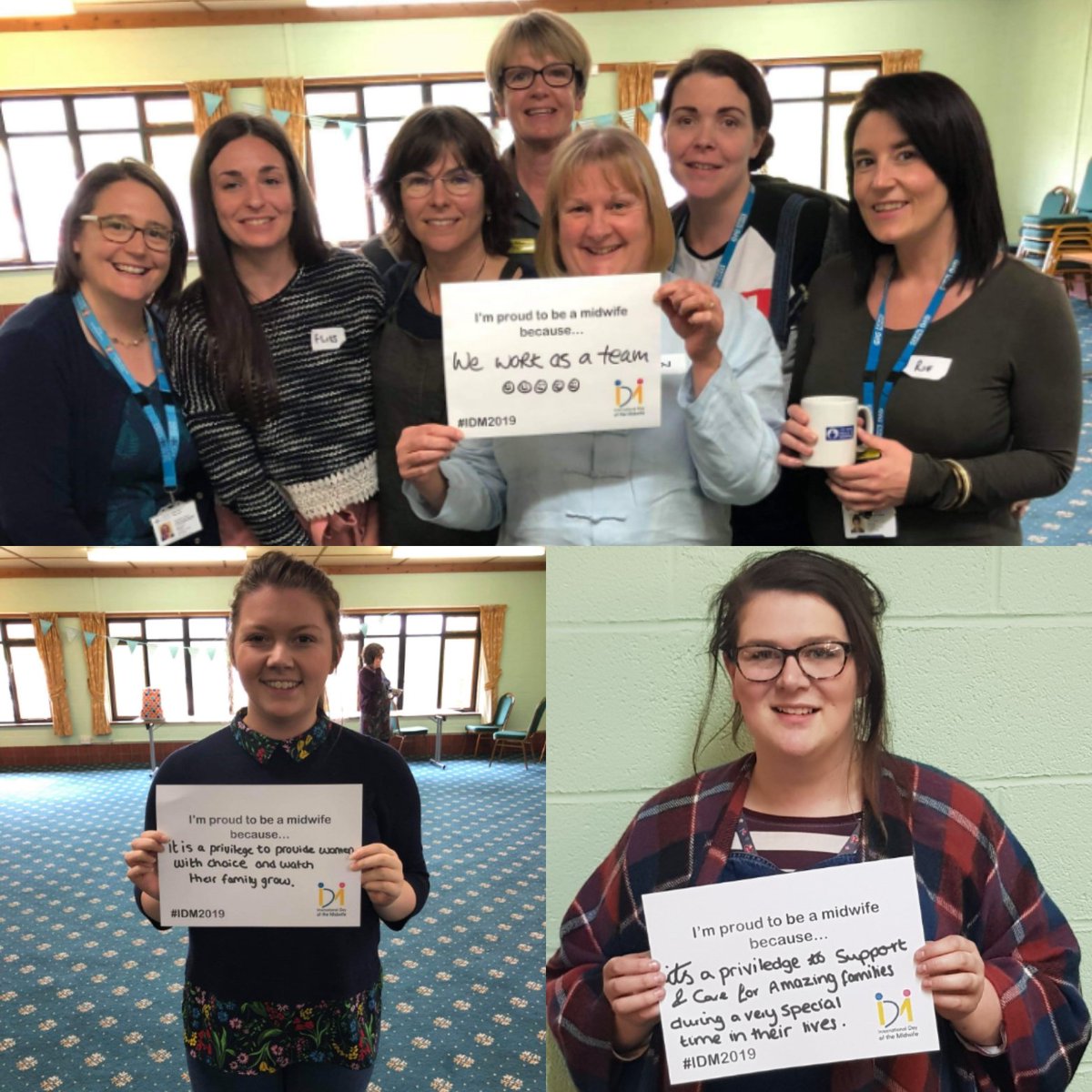 Celebrating #IDM2019 with our lovely colleagues! #teamwork #midwives #withwoman #welshmidwives @RcmWales