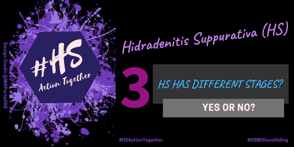 MAParnellHS's tweet photo. Does #HidradenitisSuppurativa #HS have different stages? English poll in comments π #HSActionTogether #HSMillionsHiding https://t.co/qDZBO8HDiR